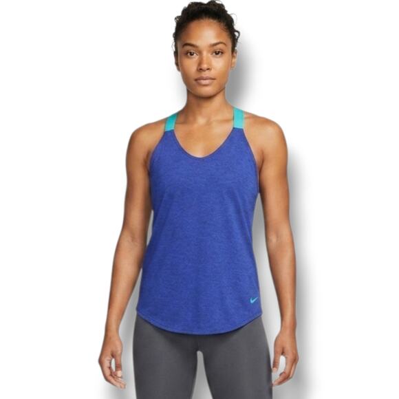Nike Tops - Nike women's Dri-FIT Royal Blue "Just Do It" Racerback Training Tank – Medium